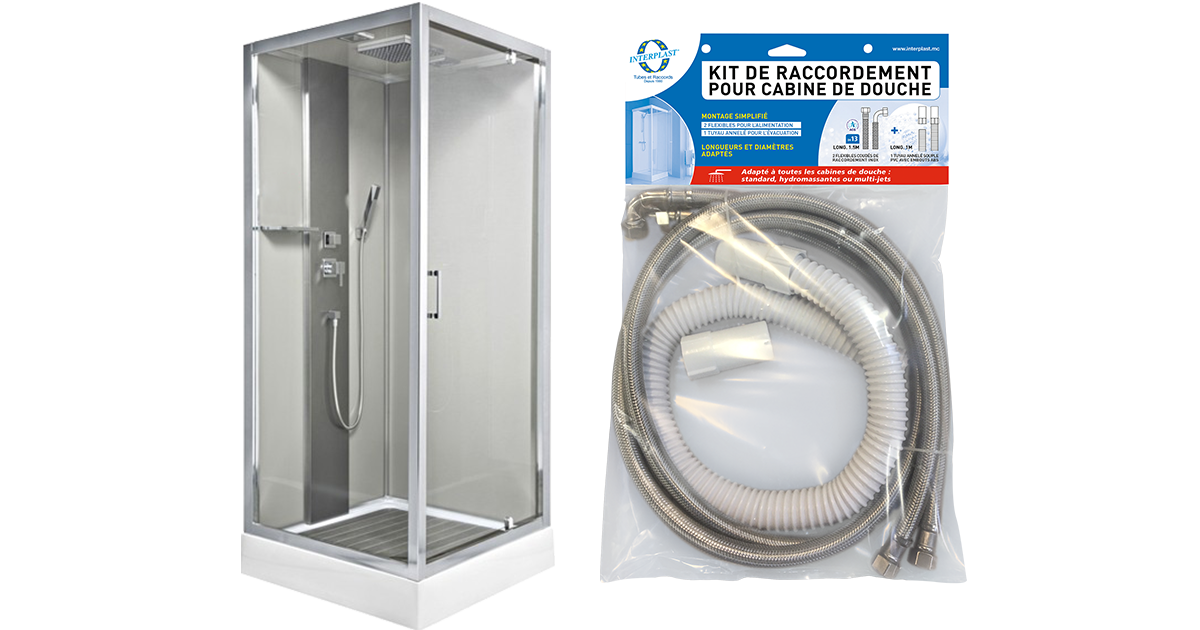 Kit de raccordement pour cabine de douche - Accessoires Sanitaires