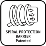 Logo spiral protection barrier