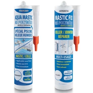 Photo Cartouches Aqua Mastic et Mastic Fix MS Polymère 290 ML - Interplast