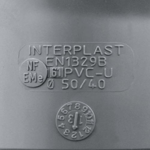 Tube évacuation Interpact PVC M1 Interplast Fitt gris - Diam. 100 MM -  Long. 4 ml