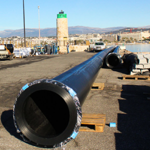 Photo de Tubes PE pour émissaire eaux pluies 2 - Chantier Interplast