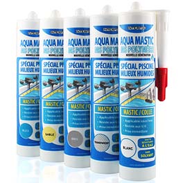 Photo de la gamme de Mastics MS Polymère Aqua Mastic - 5 couleurs 